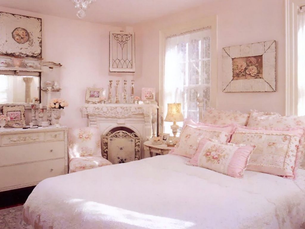 Mẫu phòng ngủ màu hồng nhạt phong cách hiện đại