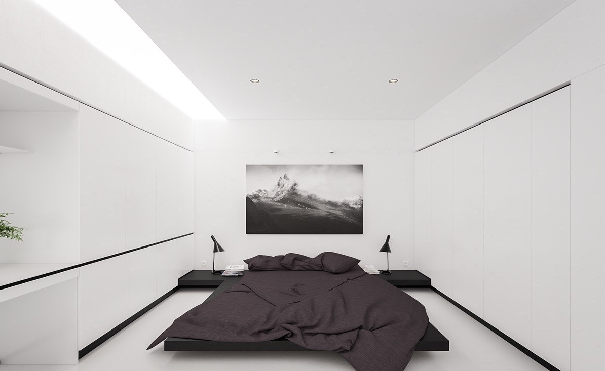 Phong cách tối giản khiến căn phòng dường như trở nên rộng rãi và ngăn nắp, gọn gàng hơn