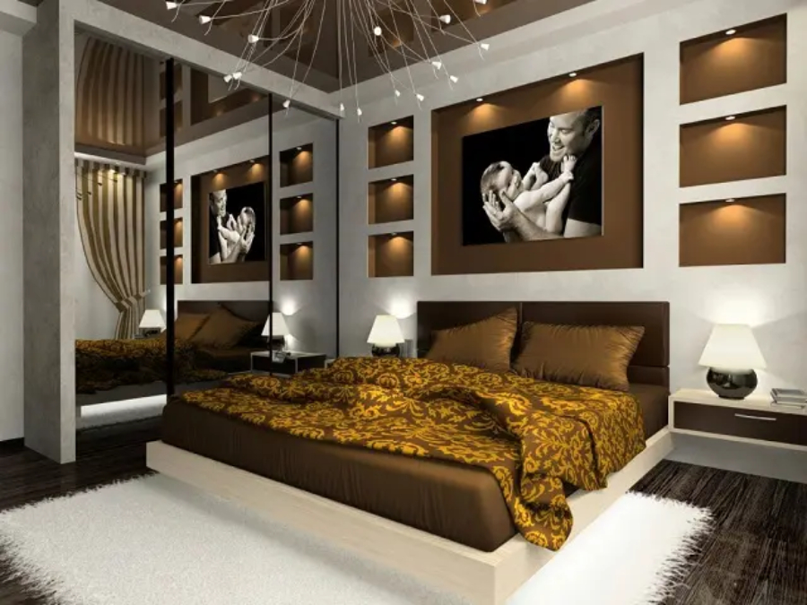Mẫu thiết kế phòng ngủ cho vợ chồng mới cưới theo phong cách hiện đại, tiện nghi