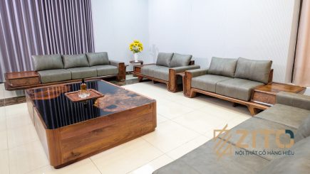 Sofa gỗ óc chó cỡ đại ZG 186 nội thất ZITO