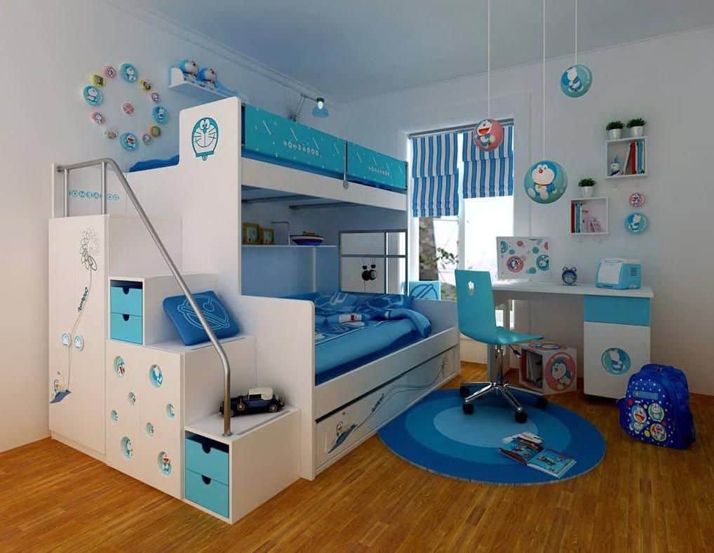 Giường tầng phù hợp cho phòng của hai anh em trai