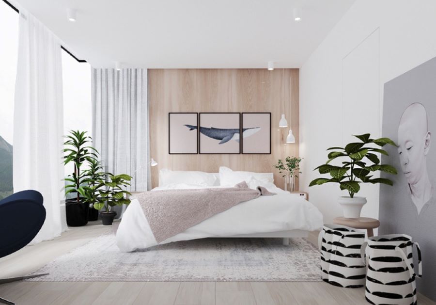 Thiết kế phòng ngủ đơn giản đẹp, phong cách tối giản