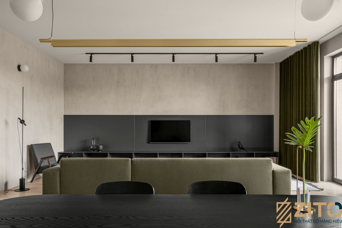 Thiết kế nội thất hiện đại tối giản tại Hoài Đức phòng khách
