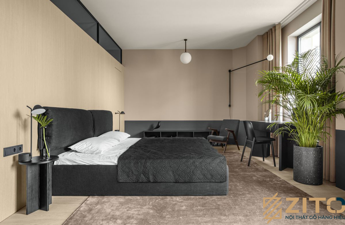 Thiết kế nội thất hiện đại tối giản tại Hoài Đức phòng ngủ